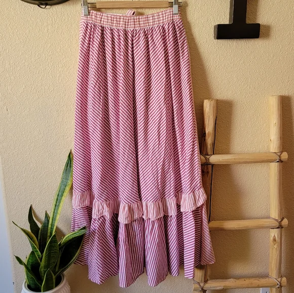 Maeve Anthropologie Penny Ruffled Midi Skirt - Picture 6 of 10